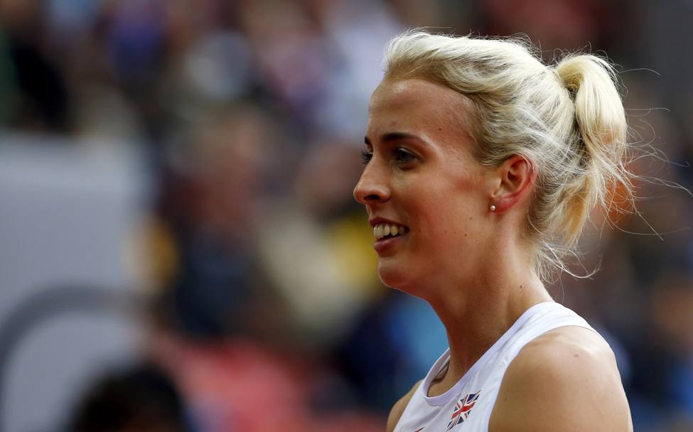 Il profilo sorridente di Lynsey Sharp. L’atleta britannica ha chiuso la propria batteria negli 800 con il tempo di 2’01”55. Reuters